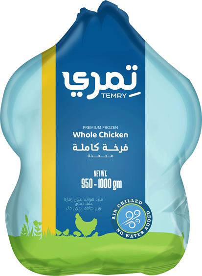 دجاجة مجمدة كاملة 950-1000 من تمري