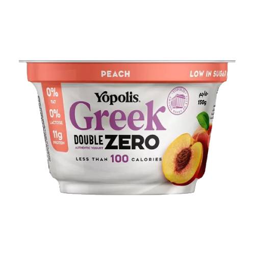 زبادي دبل زيرو خوخ 150 جرام من يوبوليس