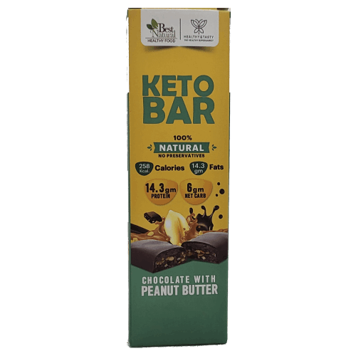 كيتو بار زبدة فول سوداني 60 جرام من هيلثي اند تيستي