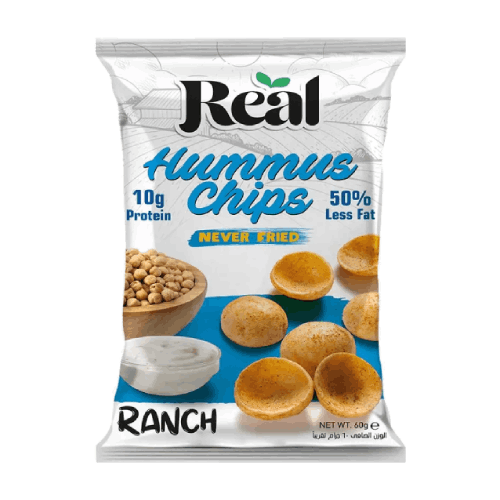 رقائق حمص رانش 60 جرام من ريال بروتين