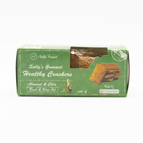 رقائق الخبز المشبعة بالريحان وزيت الزيتون 100 جرام من سالي فؤاد