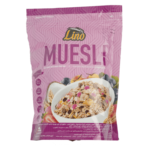 موسلي فاكهة مجففة 375 جرام من لينو