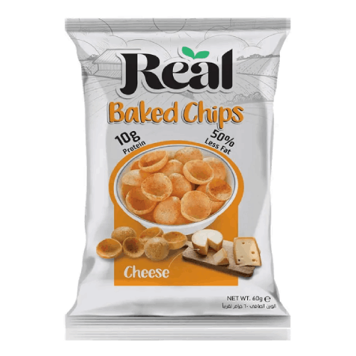 بطاطس مخبوزة بالجبنة 60 جرام من ريال بروتين
