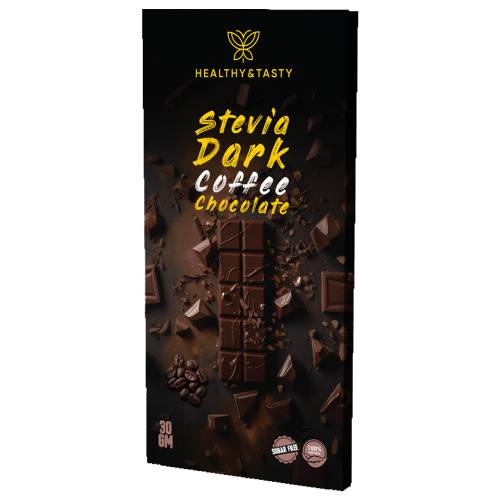 شيكولاتة دارك استيفيا بالقهوة 85 جرام من هيلثي اند تيستي