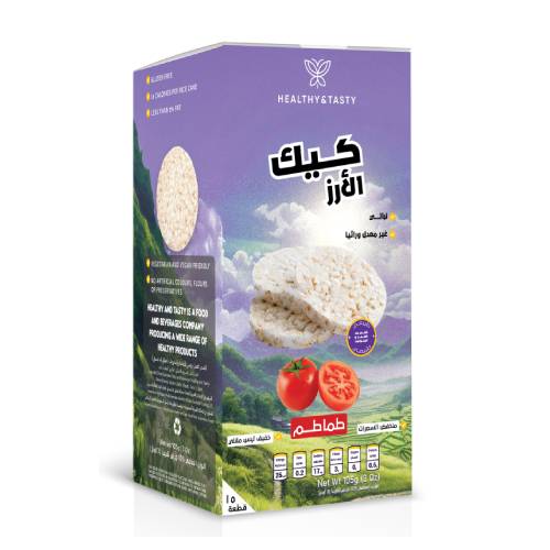 رايس كيك طماطم 105 جرام من هيلثي اند تيستي