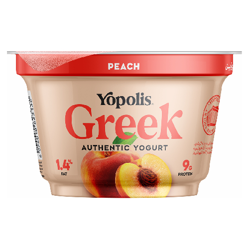 زبادي يوناني خوخ 150 جرام من يوبوليس