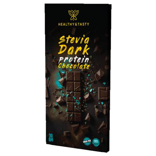 شيكولاتة دارك استيفيا بالبروتين 85 جرام من هيلثي اند تيستي