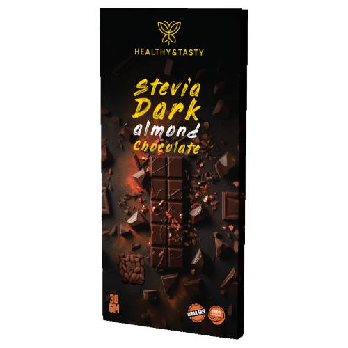 شيكولاتة دارك استيفيا باللوز 85 جرام من هيلثي اند تيستي
