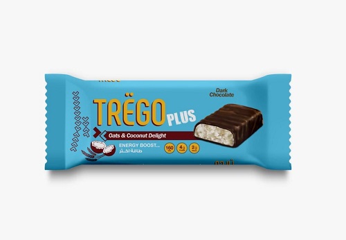 بار شوفان وجوز هند مغطى بالشيكولاتة 36 جرام من تريجو