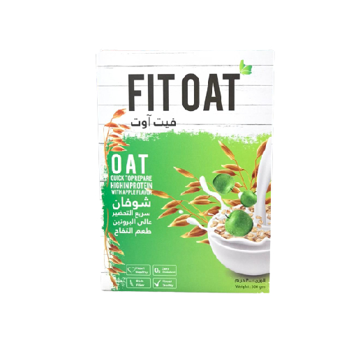 شوفان سريع التحضير عالي البروتين بالتفاح 300 جرام من فيت اوت