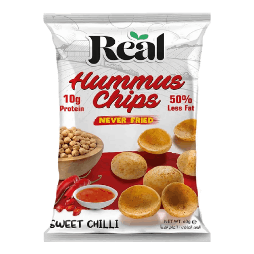 رقائق حمص سويت شيلي 60 جرام من ريال بروتين