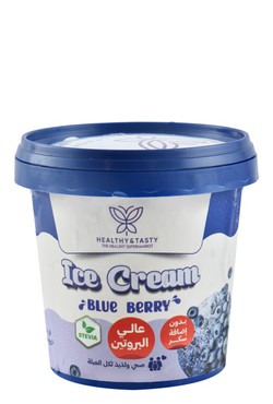 ايس كريم عالي البروتين بلو بيري 180 جرام من هيلثي اند تيستي